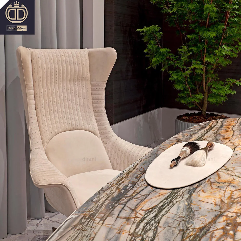 High End Office Table Set Leather Marble Modern Luxury Office Table And Chair Set For Home Office Room