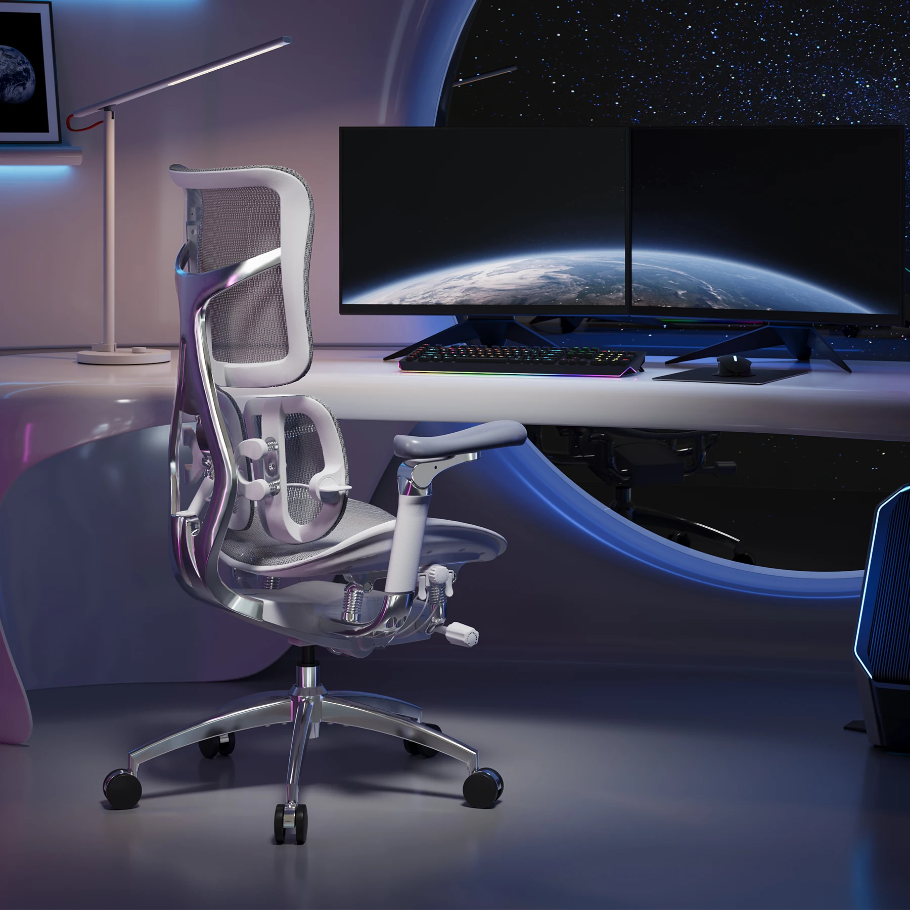 

Cool E-sports Chair, Ergonomic Chair, Height Adjustable Executive Office Chair with Pulley, Suitable for E-sports Room Office