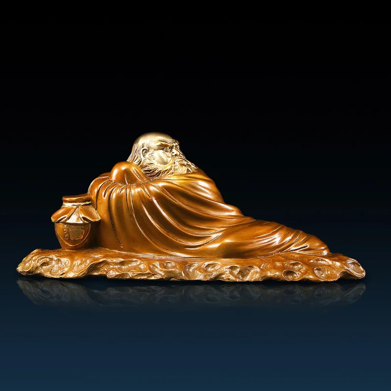 النحاس سيد زن بوذا تمثال النحاس الحرف الزينة أثاث المكاتب المنزلية الهدايا سيارة الحلي