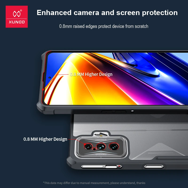 Xundd Phone Case For POCO F4 GT Case Dustproof Anti-Fingerprint Back Cover Anti-fall Airbags Shockproof Shell