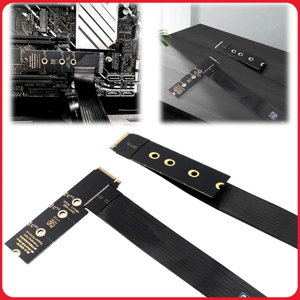 M.2 NVMe SSD Extension Cable Solid Drive Riser Card M.2 SSD PCI-Express 4.0 X4 M Key Extender for M.2 2230 2242 2260 2280 SSD