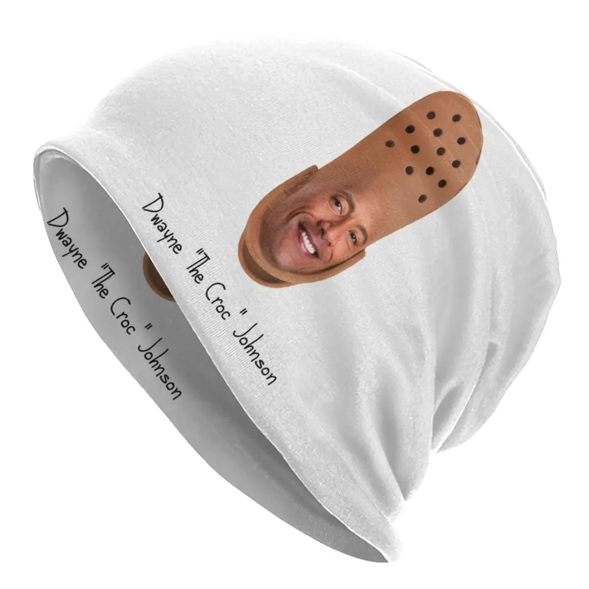 Custom Dwayne The Croc Johnson Beanie Cap Unisex Winter Warm Bonnet Femme Knitted Hats Street Outdoor Skullies Beanies Hats