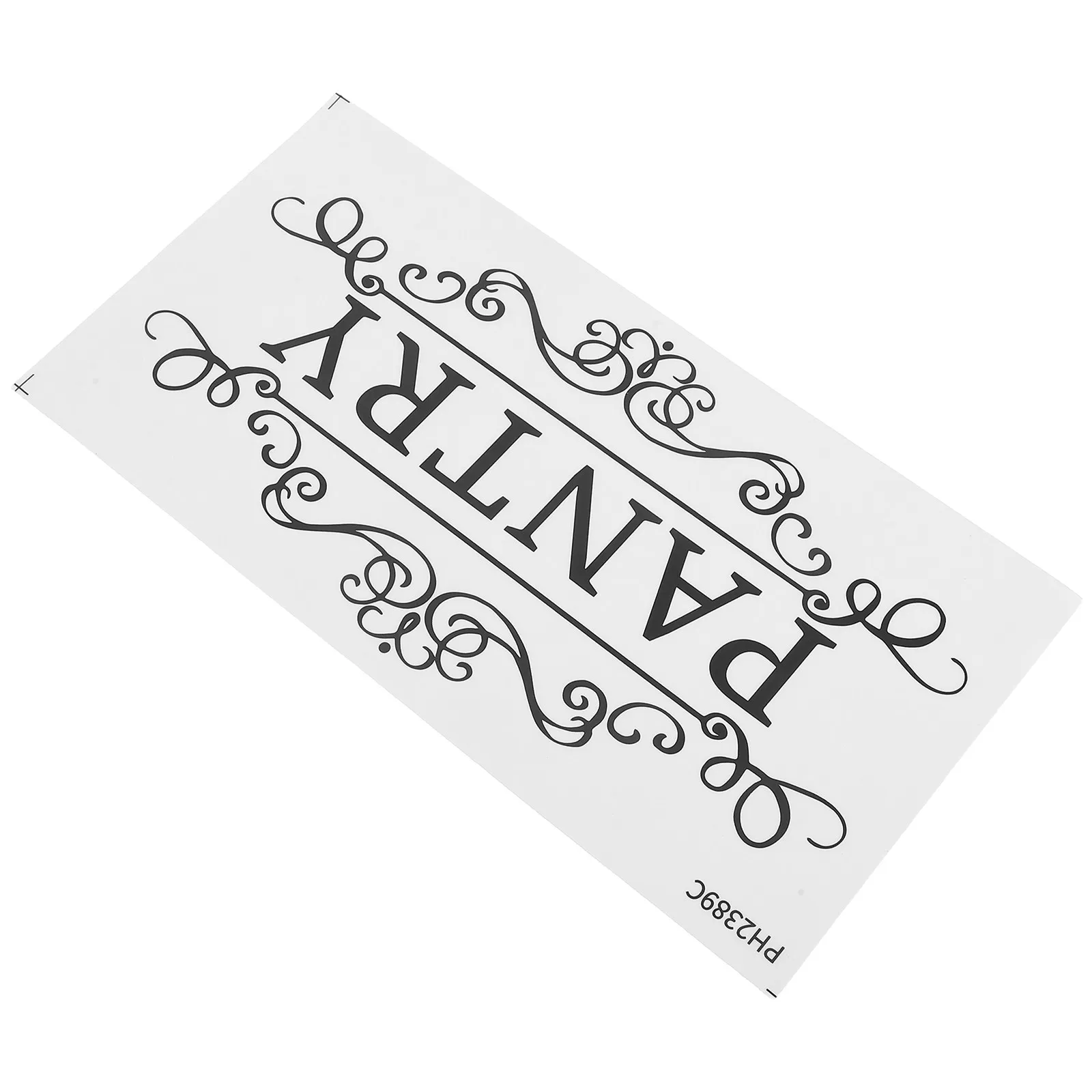 4Sheets Waterproof Removable Pantry Door Sticker PVC Wall Decal for Home Commercial Use Pantry Sign Storage Room Laundry
