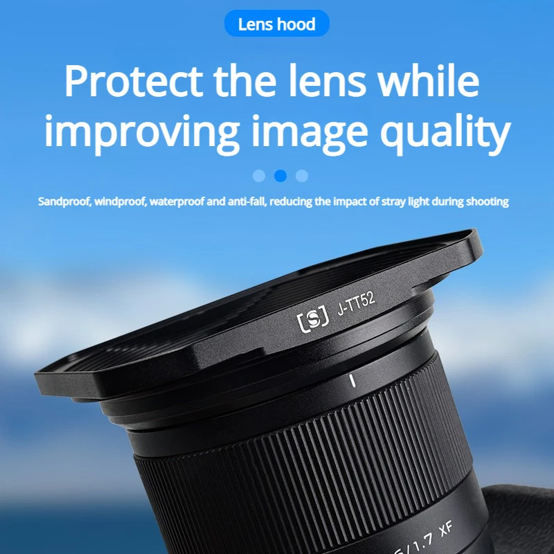Geeignet für Canon Nikon Fuji Sony Weizhuo Shimingjiang Objektivabdeckung 52mm Halterung Metall Quadratischer Lichtschutz