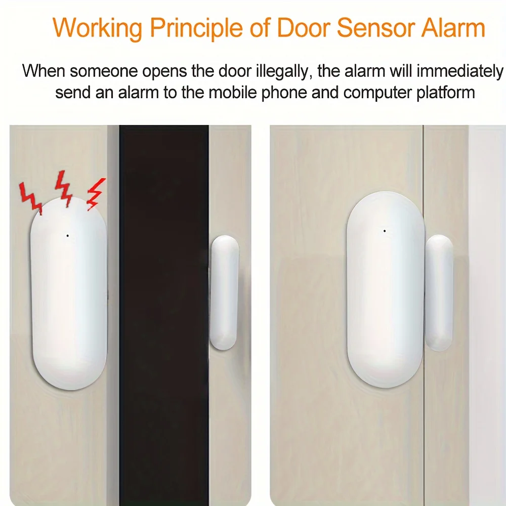 Tuya WiFi مستشعر الباب الذكي باب مفتوح ومغلق للكشف عن أمن المنزل الذكي نظام إنذار التحكم في تطبيق الحياة الذكية
