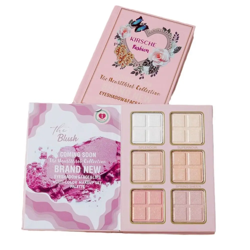 

5-Layer Folding Eyeshadow Palette Portable Book Shaped Beauty Book Makeup Kit Easy Apply Powder Blusher Makeup Palette Book