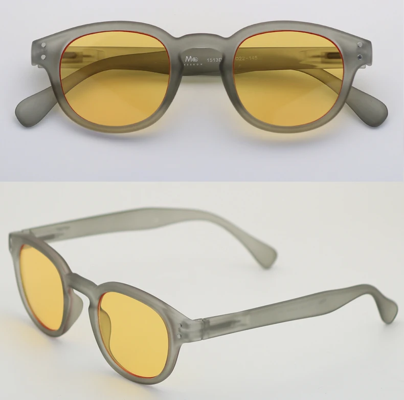 Meeshow Marken-Sonnenbrille mit Blendschutz für Damen und Herren, modisches Design, runder Rahmen, UV-Schutz, Nylon-Gläser – Detail 13