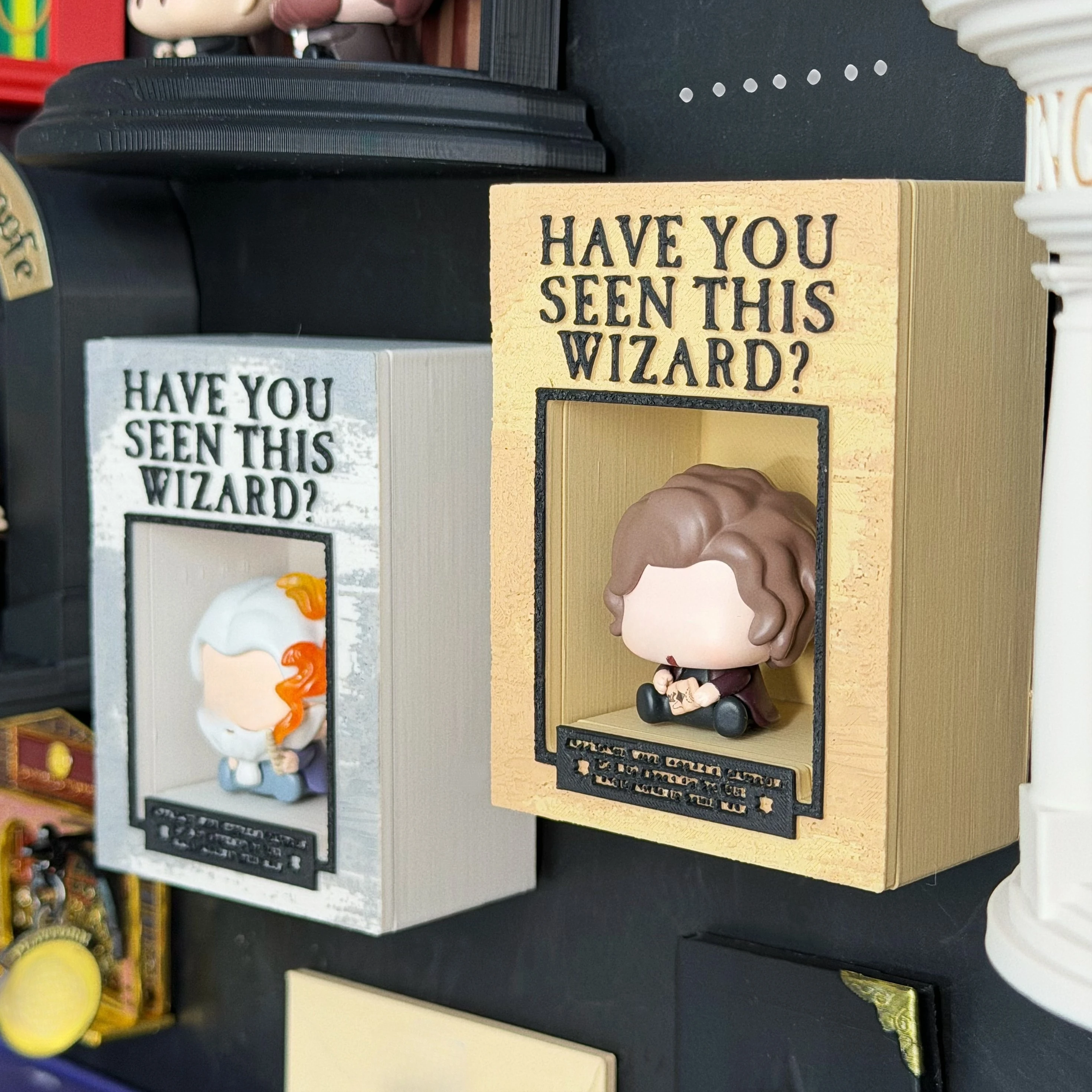 Ímã de Geladeira Periférico Anime Magic Boy, Suporte de Exibição de Mini Figura de Desenho Animado do Ministério da Magia, Presente de Aniversário para Fãs