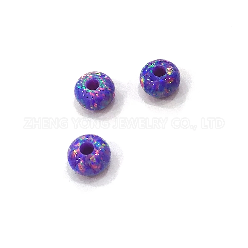 

DIY Color 6mm Rondelle Gemstone Synthetic Good Fire Opal Round Beads