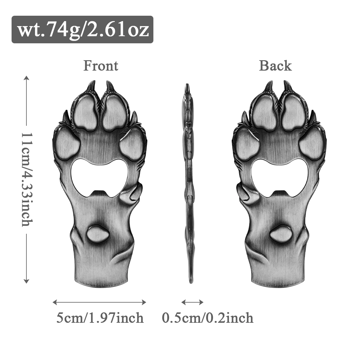Vintage Dog Claw Bottle Opener Retro Metal Beer Opener Animal Paw Shaped Bar Tool Creative Kitchen Gadget Unique Gift for Men