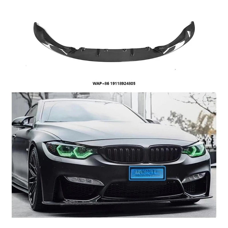 

Luxury Dry Carbon Fiber Front Diffuser Spoiler for-bmw F80 M3 F82 F83 M4 2014-2020 3D Style Front Bumper Lip