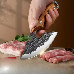 2024new Outdoor Pick Bones Dedicated Knife Hand-Forged Meat Cutting Knife Slaughter Professional Meat Selling Knife