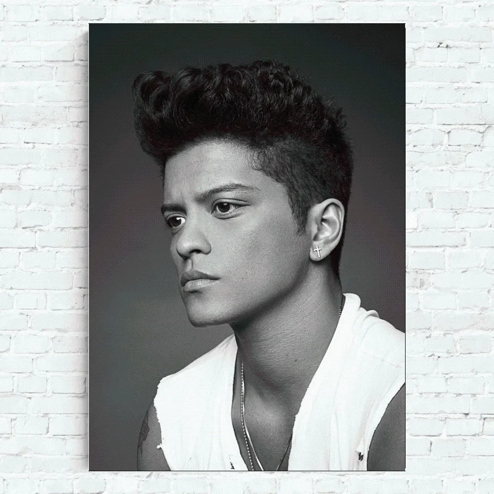 Singer Bruno Mars Poster Home Office Wall Bedroom Living Room Kitchen Decoration Painting