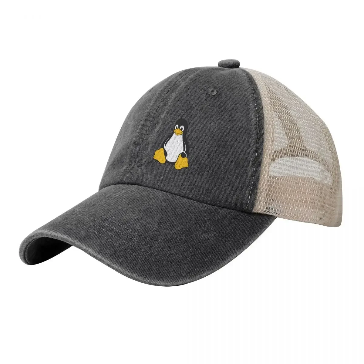 Linux Tux Cowboy Mesh Baseball Cap benutzer definierte Hut Trucker Cap Männer Hüte Frauen