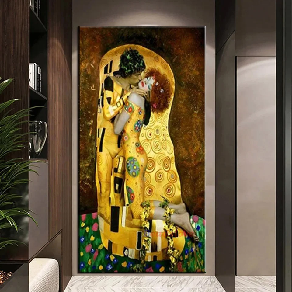 Large Gustav Klimt Kiss Diamond Painting New 2024 Jewelry cross stitch Full Diamond Embroidery Abstract Women Cat Home Decor