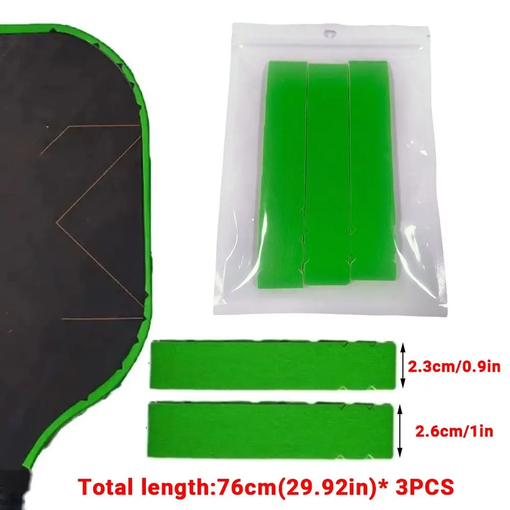 Obrázek 7: 3ks PU pickleball lopatka ochrana páska DIY zahuštěný rámus ochrana stáhnout nést odolné zahnutá odpovídat lopatka hlava ostří dávat pozor