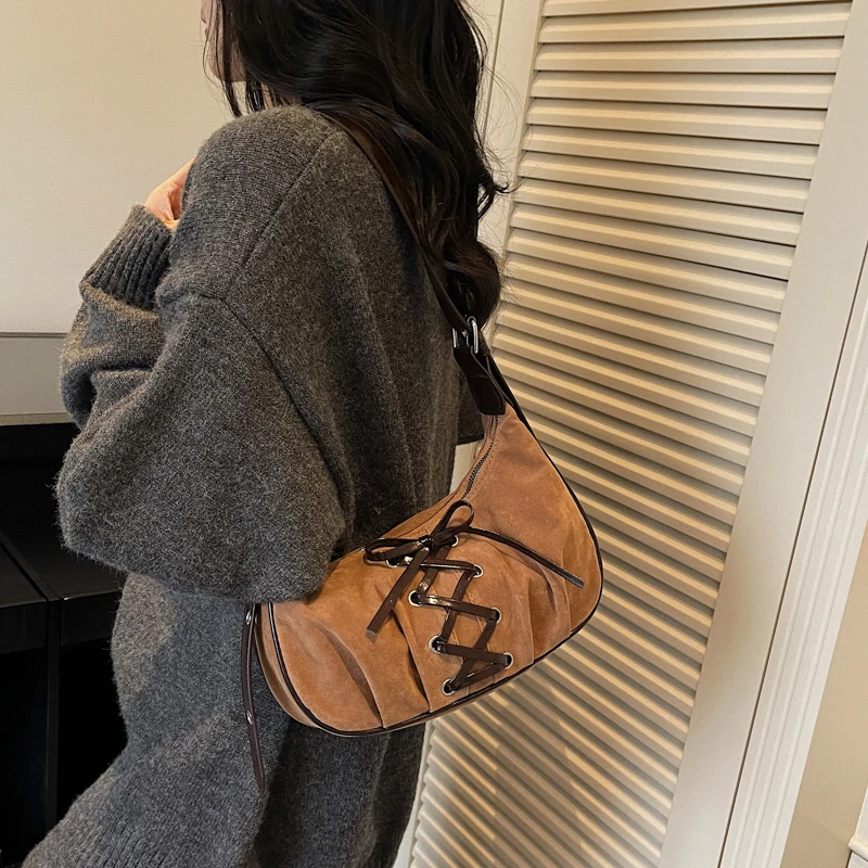 

Retro Niche Dumpling Bag 2025 New Winter Super Popular Exquisite Single Shoulder Underarm Bag Crossbody Bag 202HK