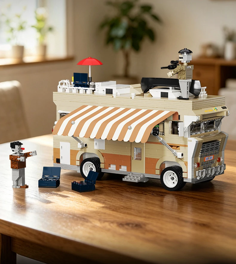 Kreativer Film-Szenen-Fahrzeug-Baustein Dales RV Auto Konstruktions-Bausteine-Set Doomsday Zombies Lehrreiches Spielzeug für Geschenke – Detail 7