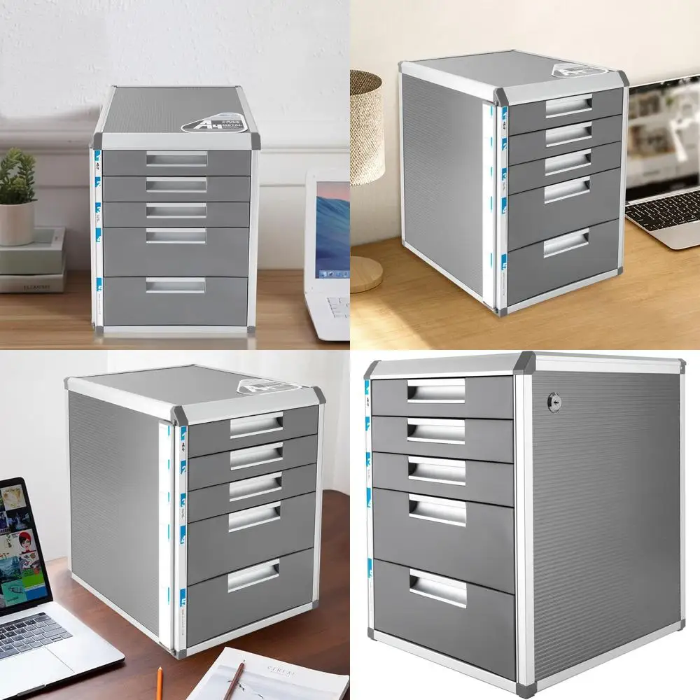 

Органайзер для рабочего стола с 5 ящиками, шкаф для документов с маркировкой для офисных бумаг, решение для хранения 12,4 x 13,8 x 16 дюймов