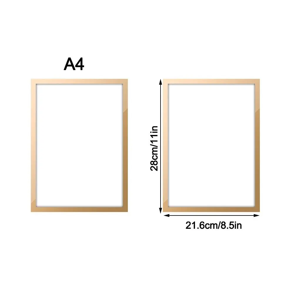 A4 8.5x11inch Magnetic Photo Frame Self Adhesive Magnetic Display Board Wall Stick Frame Display Stickers Wall Home Decoration