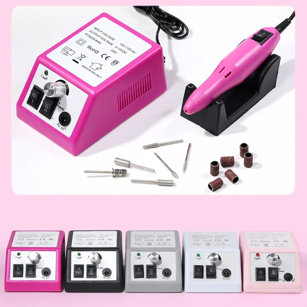 20000RPMプロ仕様ポータブル電動ネイルドリルマシン マニキュア バフ研磨 甘皮除去 フットケア マニキュアツール