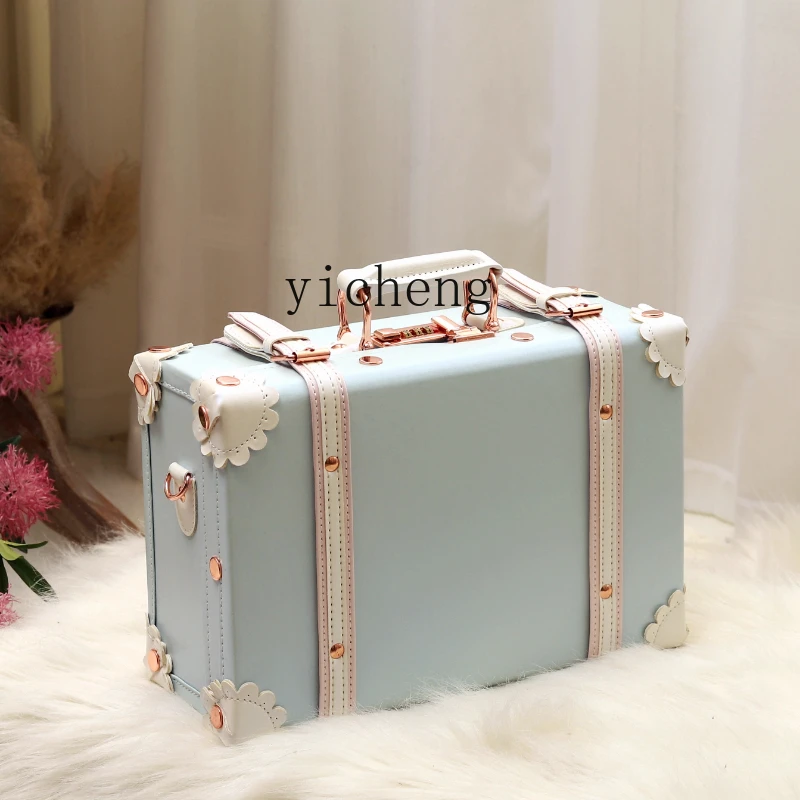 

Zz retro suitcase cute girl password small storage case short trip cosmetic case tool