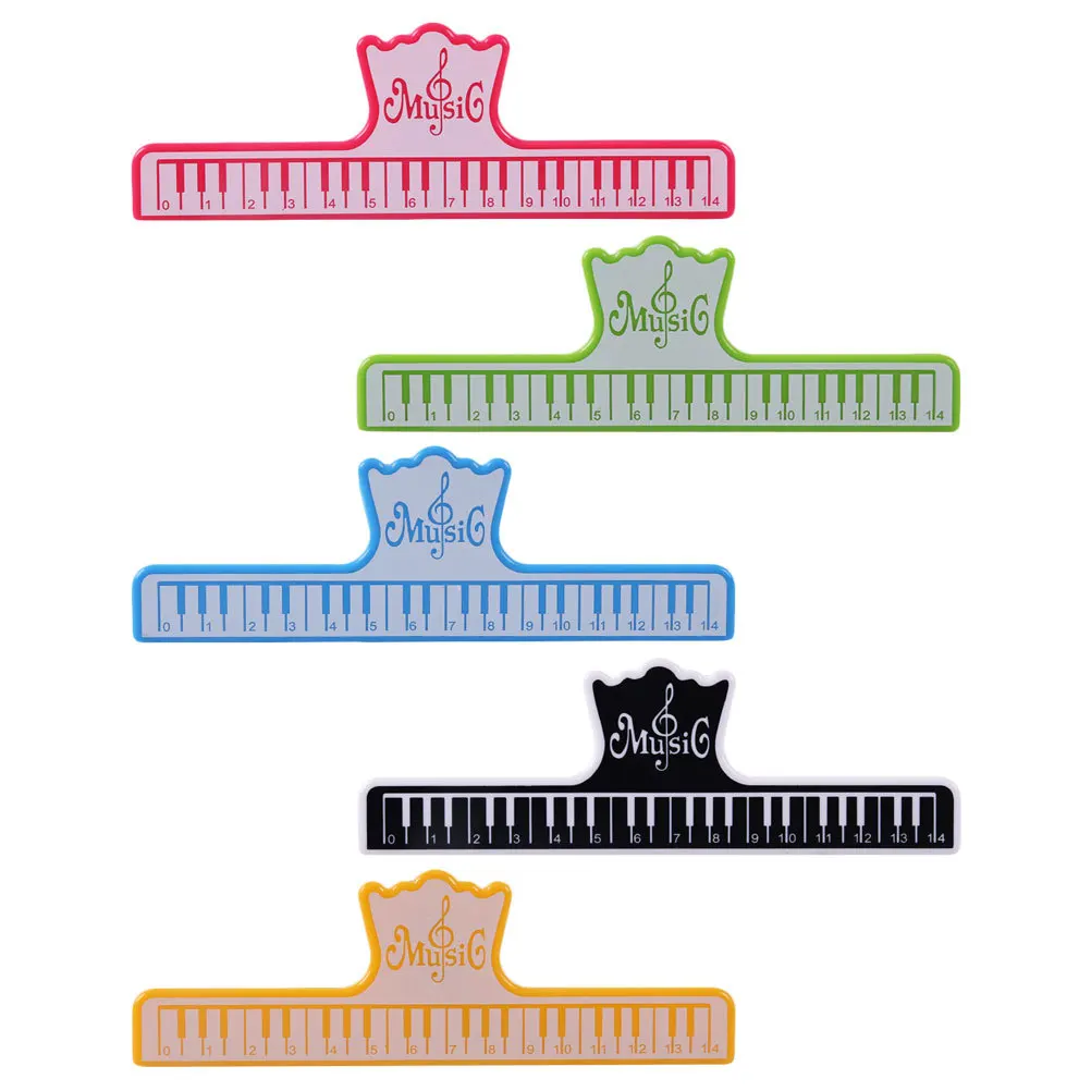 5 قطعة مقاطع كتاب البيانو ورقة بلاستيكية حامل الموسيقى لصفحة الكتاب تثبيت المشبك ملحقات الآلات الموسيقية مشبك النتيجة #1
