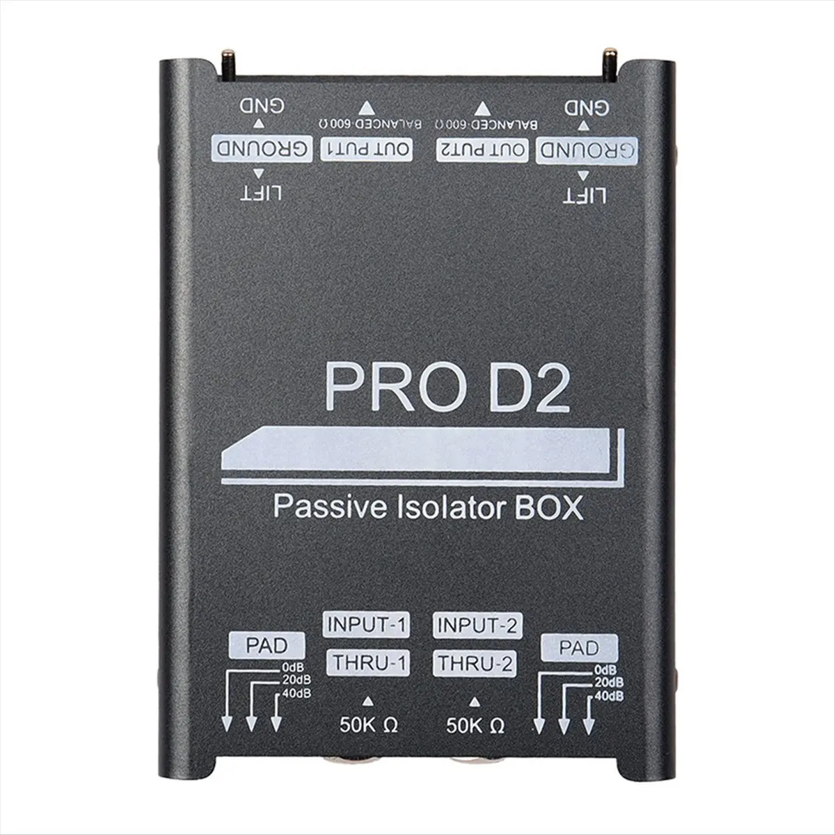 (ABYM) New PRO D2 Dual-Channel 6.5 XLR Mixer Audio Isolator Current Sound Noise Microphone Common Ground Filter 20Hz -20kHz