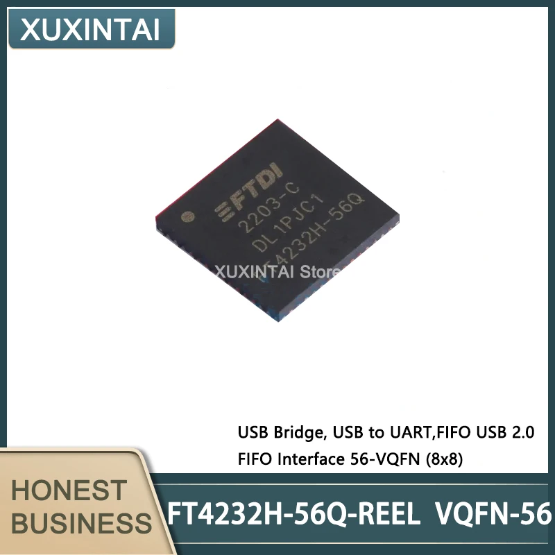 1 ~ 10 PCS Novo Original FT4232H-56Q-REEL FT4232H-56Q Ponte USB, USB para UART, FIFO USB 2.0 FIFO Interface 56-VQFN (8x8)