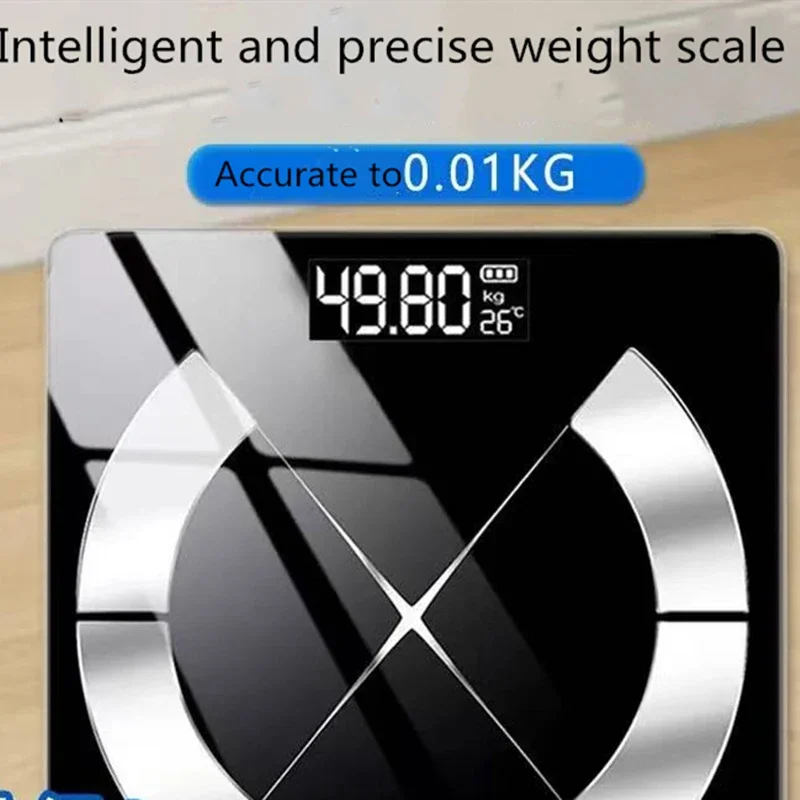 

Bluetooth Fat Scale Accurate Smart Digital Bathroom Weight Wireless Weight Scale USB Rechargeable Smartphone APP Body scale
