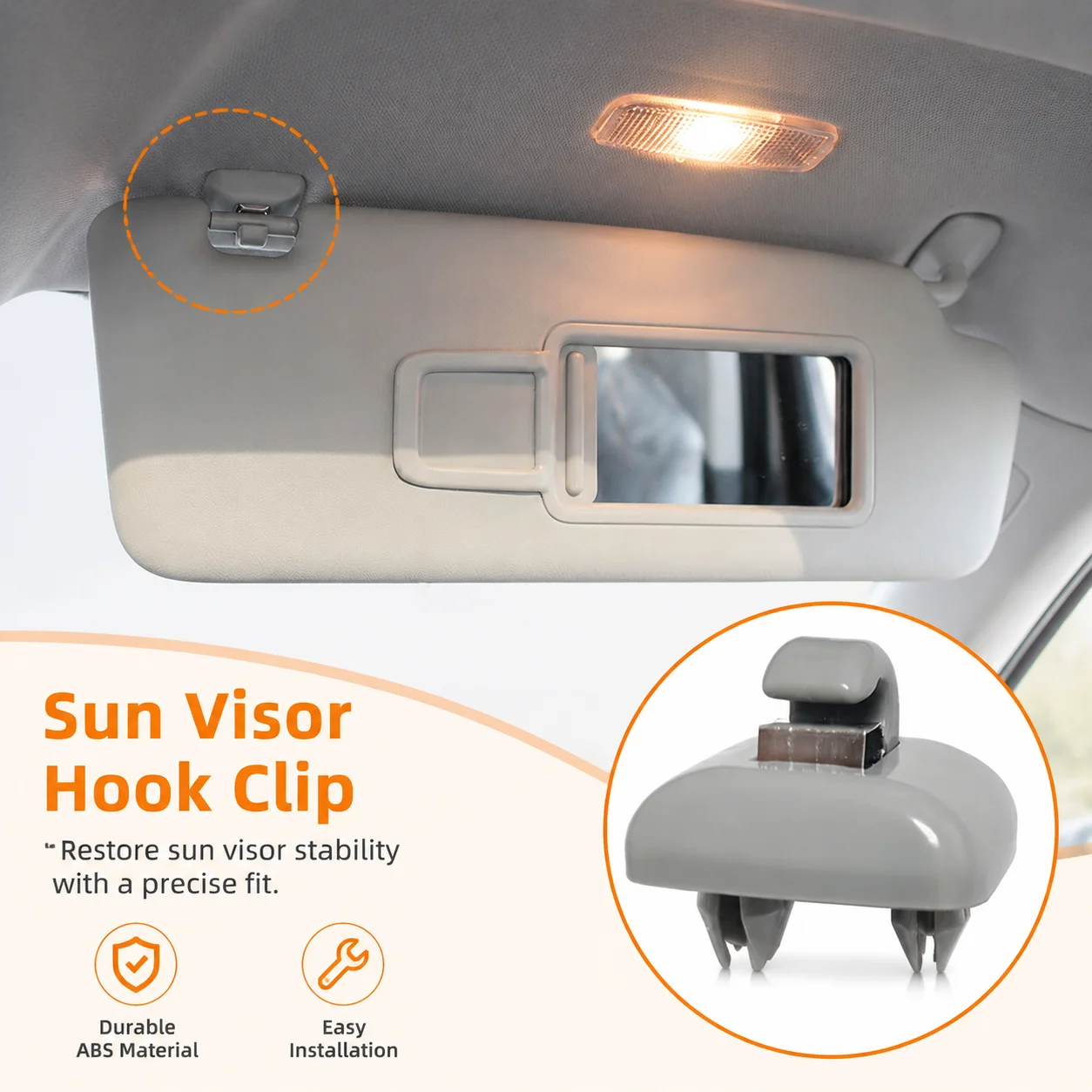 Yitong Sun Visor Hook Clip Bracket Replacement Fit For Audi A4L A5 A6 A6L Q3 Q5 Auto Accessory OE 8U0857562A 8U0857561 8U0857562