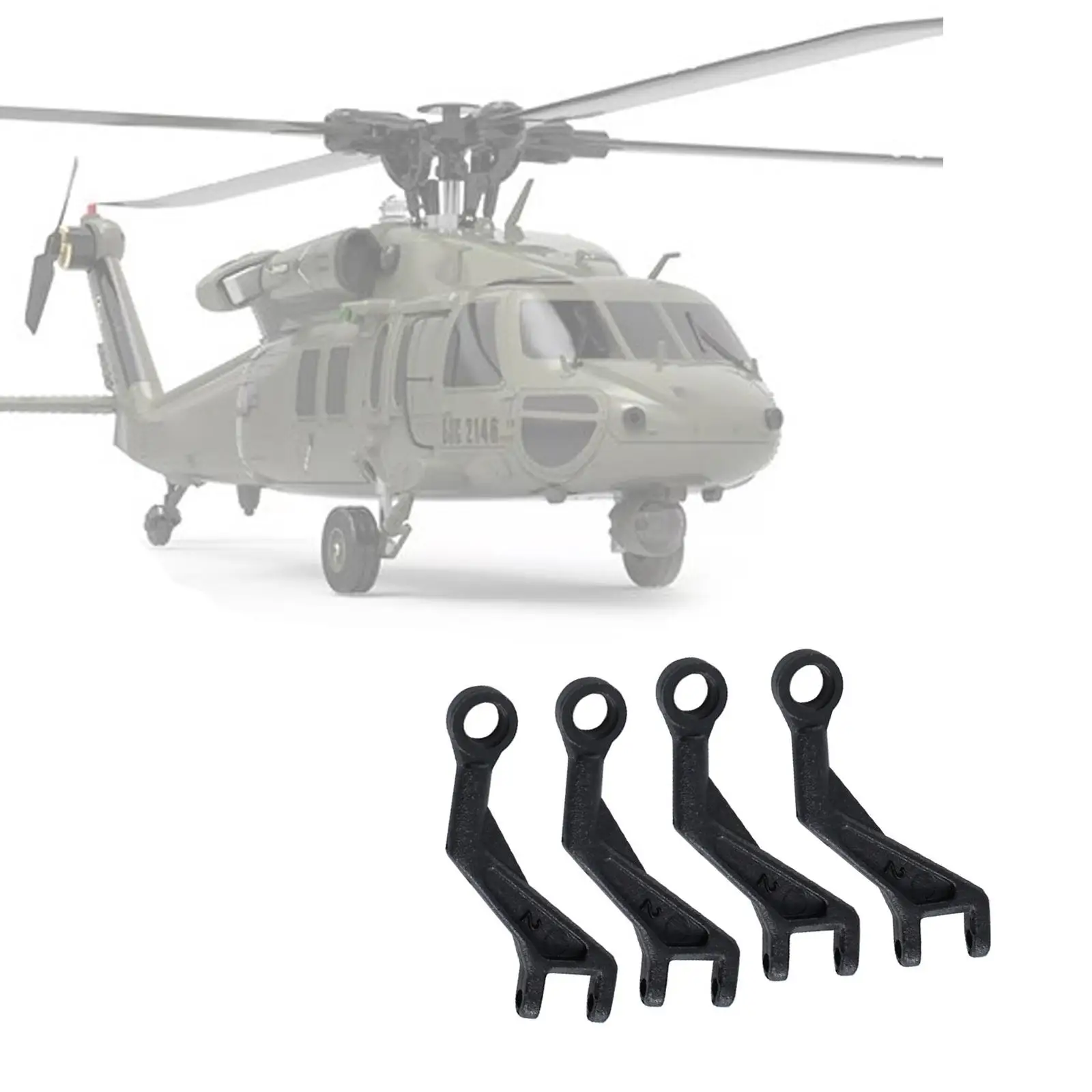 ก้านเชื่อมต่อเฮลิคอปเตอร์ RC 4 ชิ้นอัพเกรดขนาดกะทัดรัดติดตั้งง่าย