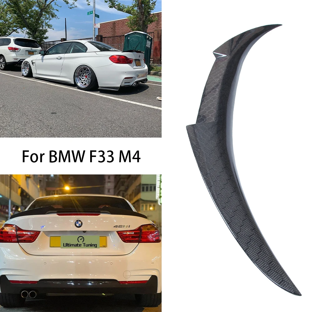 

For BMW 4 Series F33 Convertible&M4 F83 M4 Style Honeycomb Carbon fiber Rear Spoiler Trunk wing 2013-2020