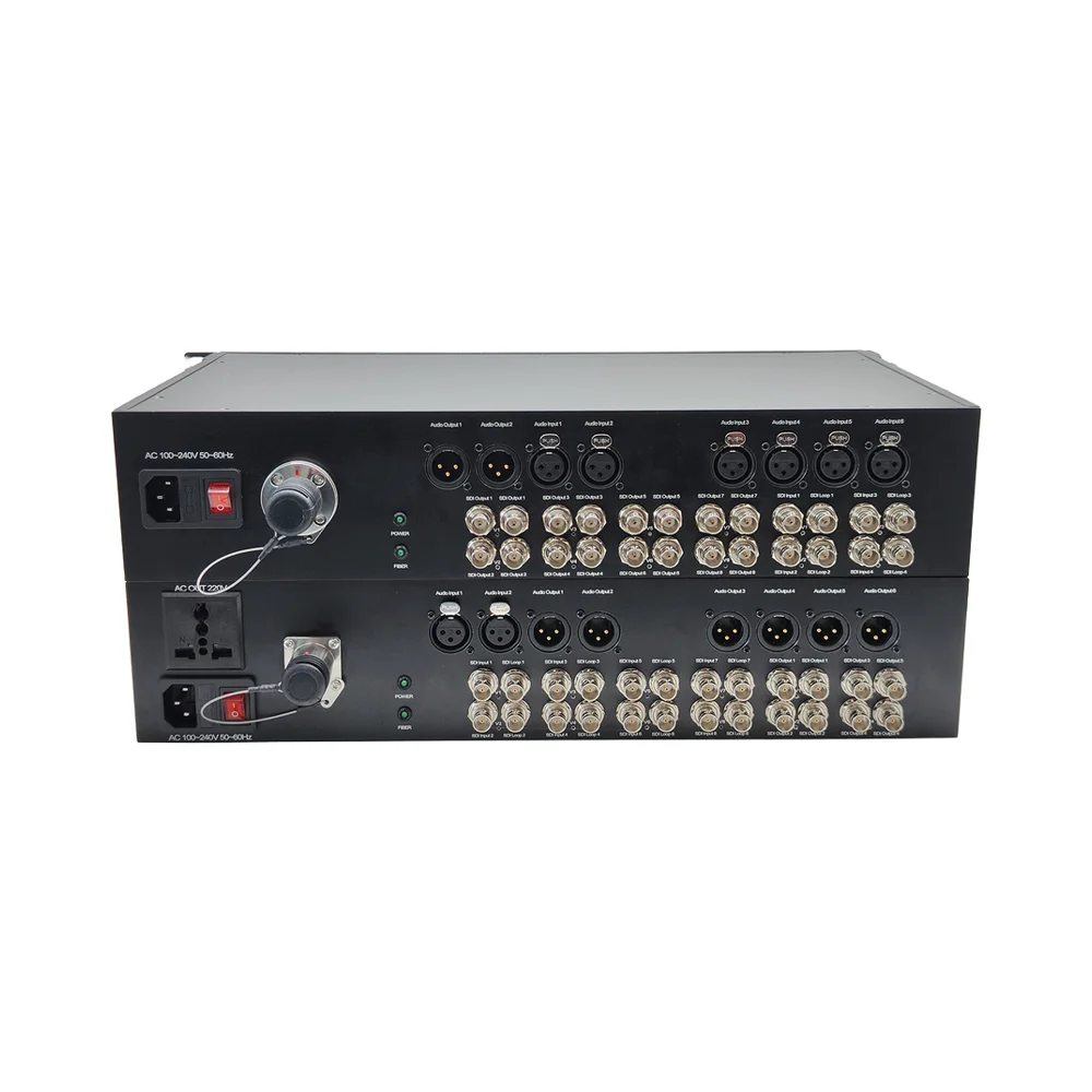 12G-SDI to Fiber Optical Extender CCTV HD Video o Converter Media Converter with Fiber Optic Transceivers
