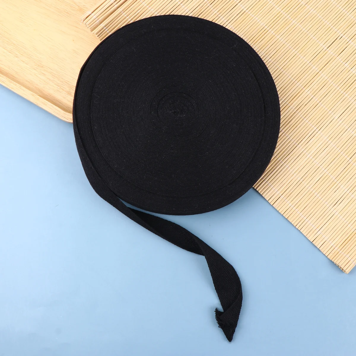 

50m Smooth Skin Friendly Cotton Ribbon for DIY Crafts Gift Packing Scrapbooking Hair Bows Decorations Black DIY Manual Ribbon