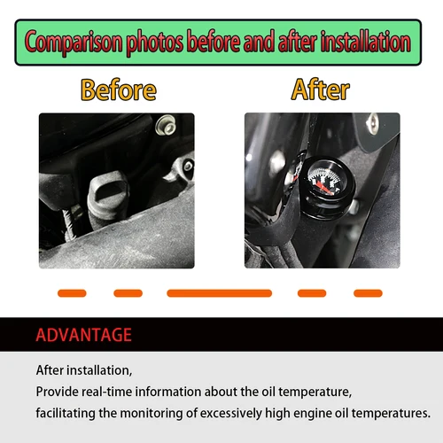 Imagen 2 del producto Varilla de nivel de temperatura de aceite para Harley 2018-2025 Softail Slim Low Rider FXLR Breakout Fat Boy Street Bob