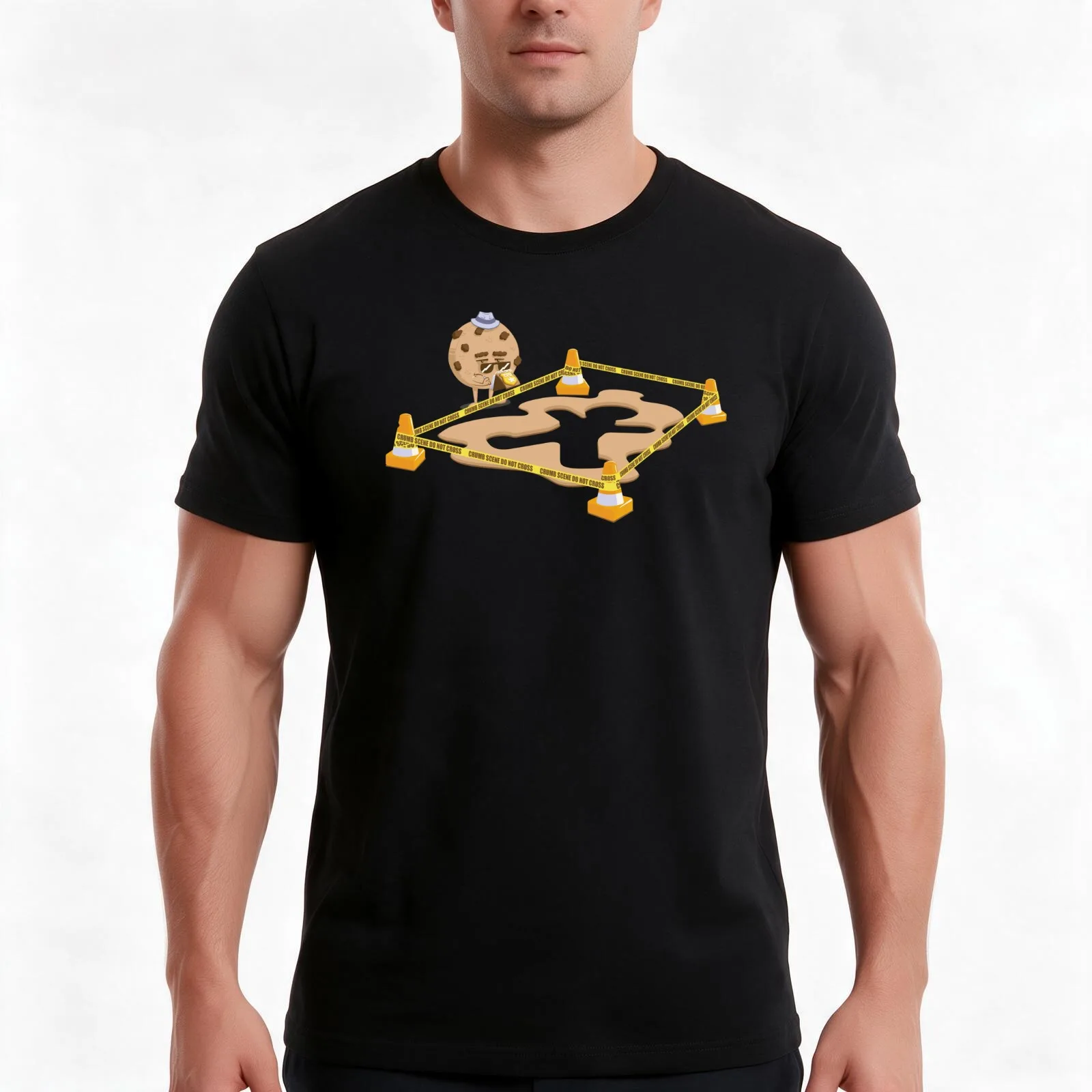 Crumb Scene Investigation T-Shirt, Summer Casual Cotton Tee, Oversized Streetwear Tops, Vintage Graphic Print, Unisex Men Women