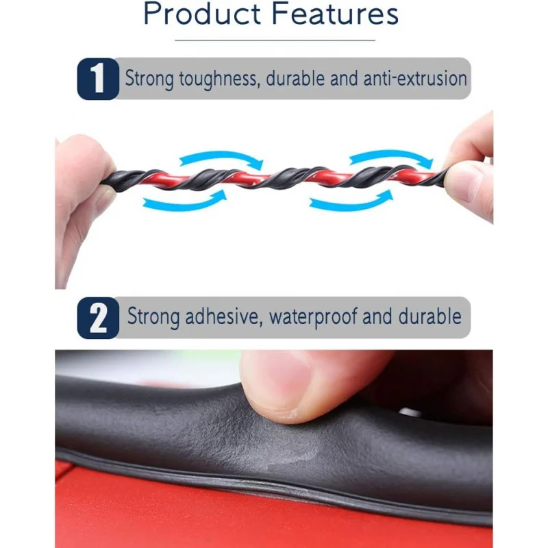 Suitable for Roewe 350 Car Full Door Edge Gap Dustproof Collision Soundproof Retrofit Rubber Seal Strip