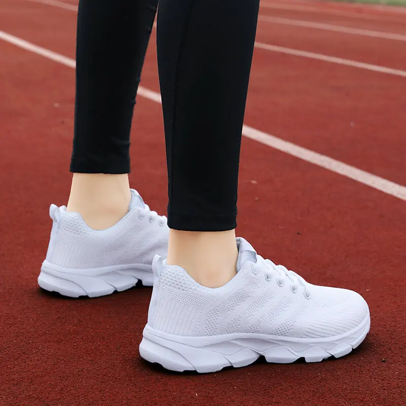 Fashion 2024 New Sneakers For Women Breathable Outdoor Plus Size Women Sneakers Mesh Fabric Lace Up Female Footwear Shoes Women