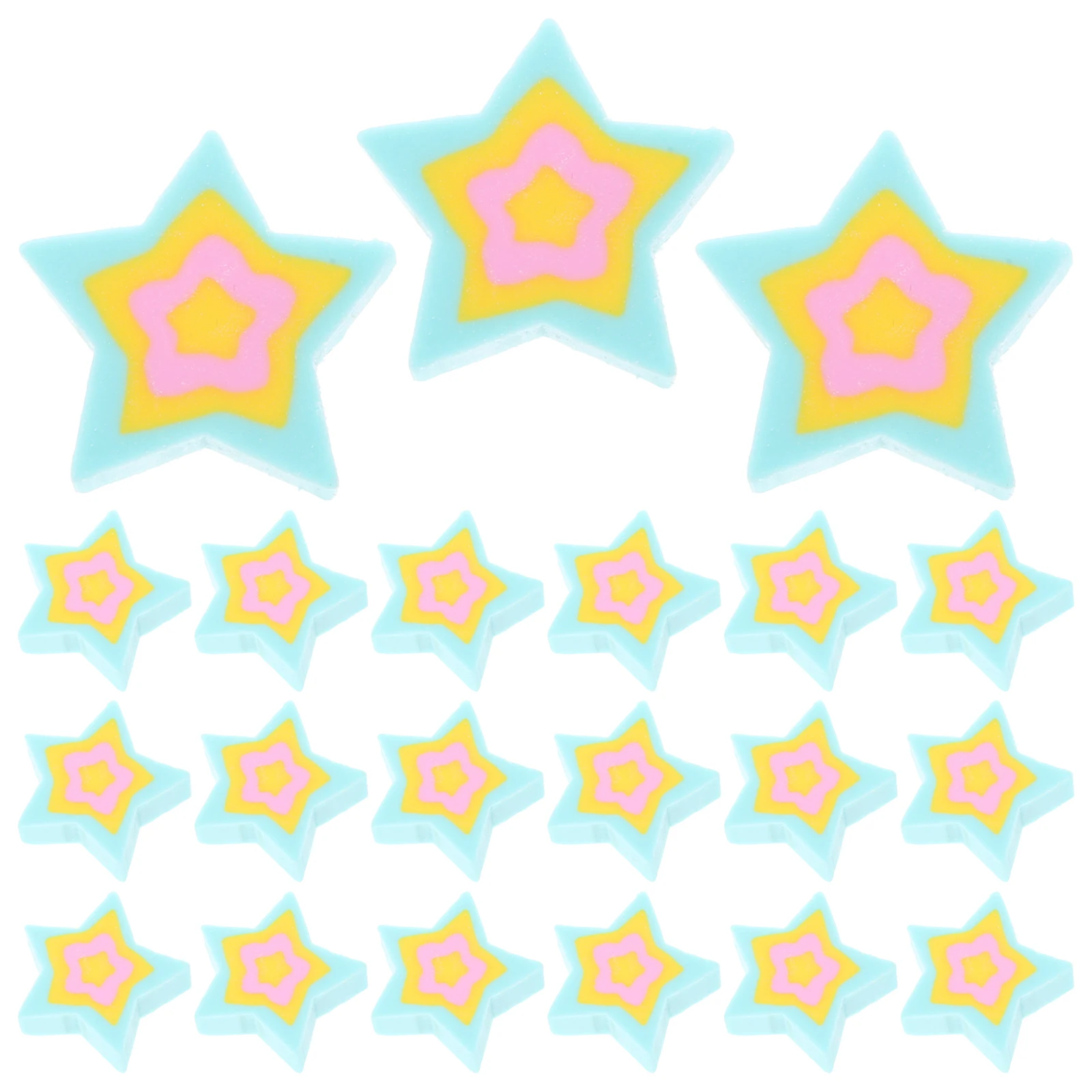

50 Pcs Pentagram Eraser Adorable Star Shaped Gentle for Pencil Marks Compact Cute Kawaii Erasers Kids Students School Supplies