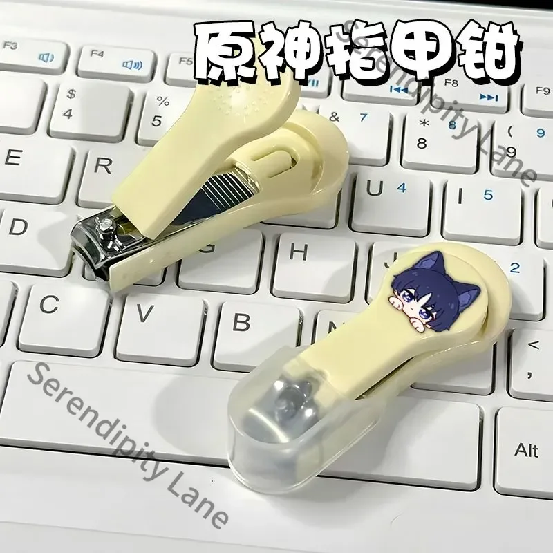 Genshin Impact Scaramouche Furina Portable Student Household Nail Scissors Dormitory Children Cartoon Nails Clipper Gift Cosplay