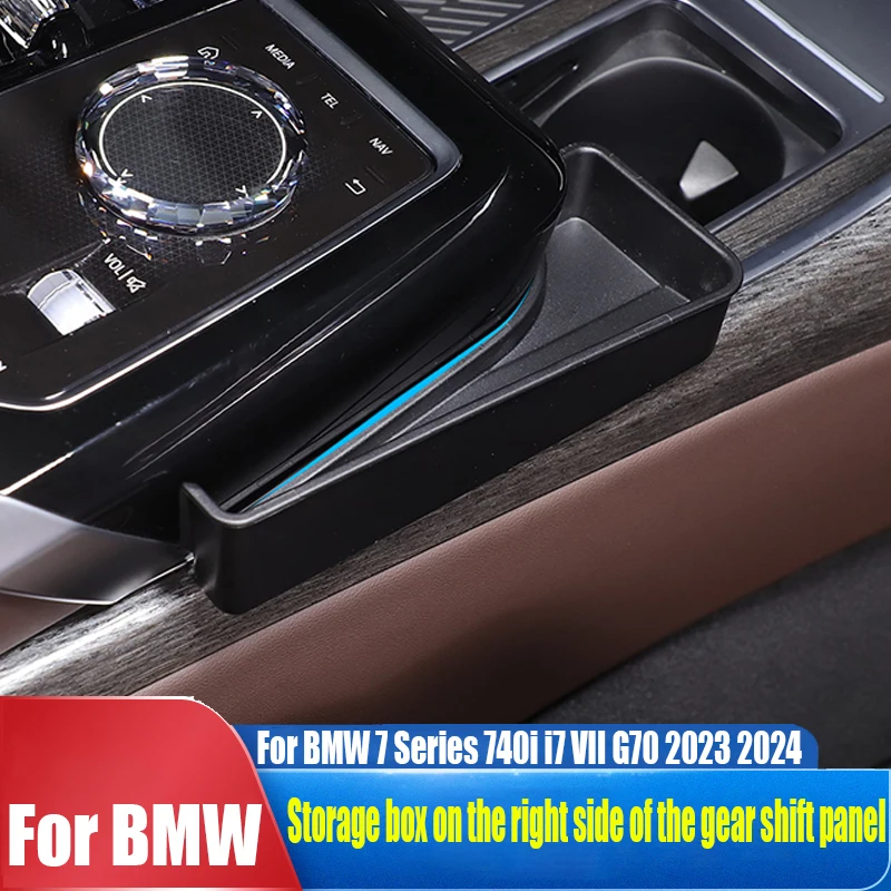 

Central control gear shift panel side storage box automotive interior accessories For BMW 7 Series 740i i7 VII G70 2023 2024