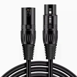 1M DMX512 XLR Cable Male to Female M/F OFC Audio Cable Shielded For Microphone Mixer