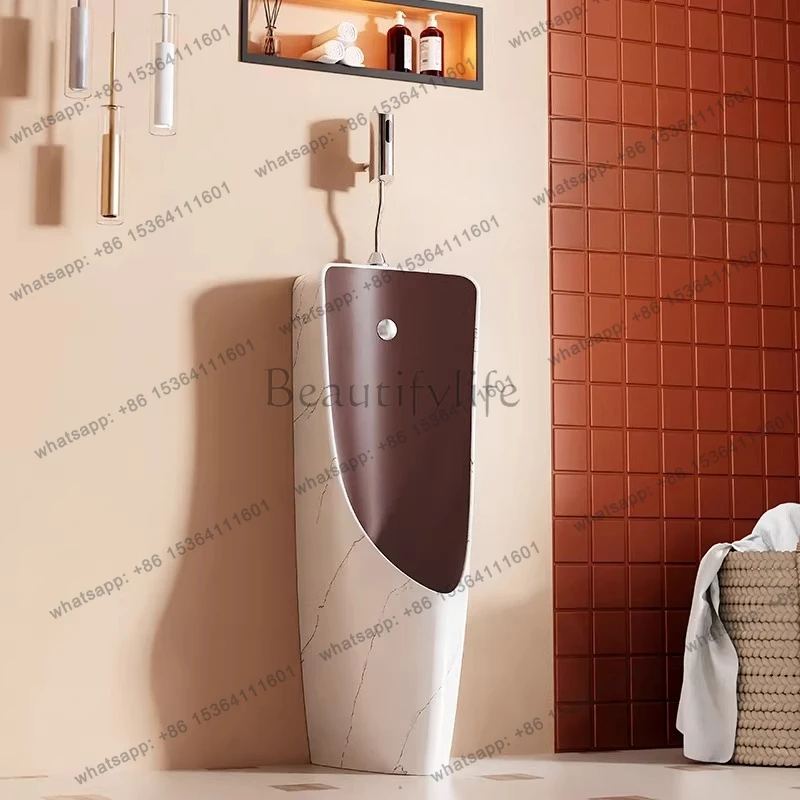 Color vertical urinal Floor-to-ceiling ceramic household European retro urinal