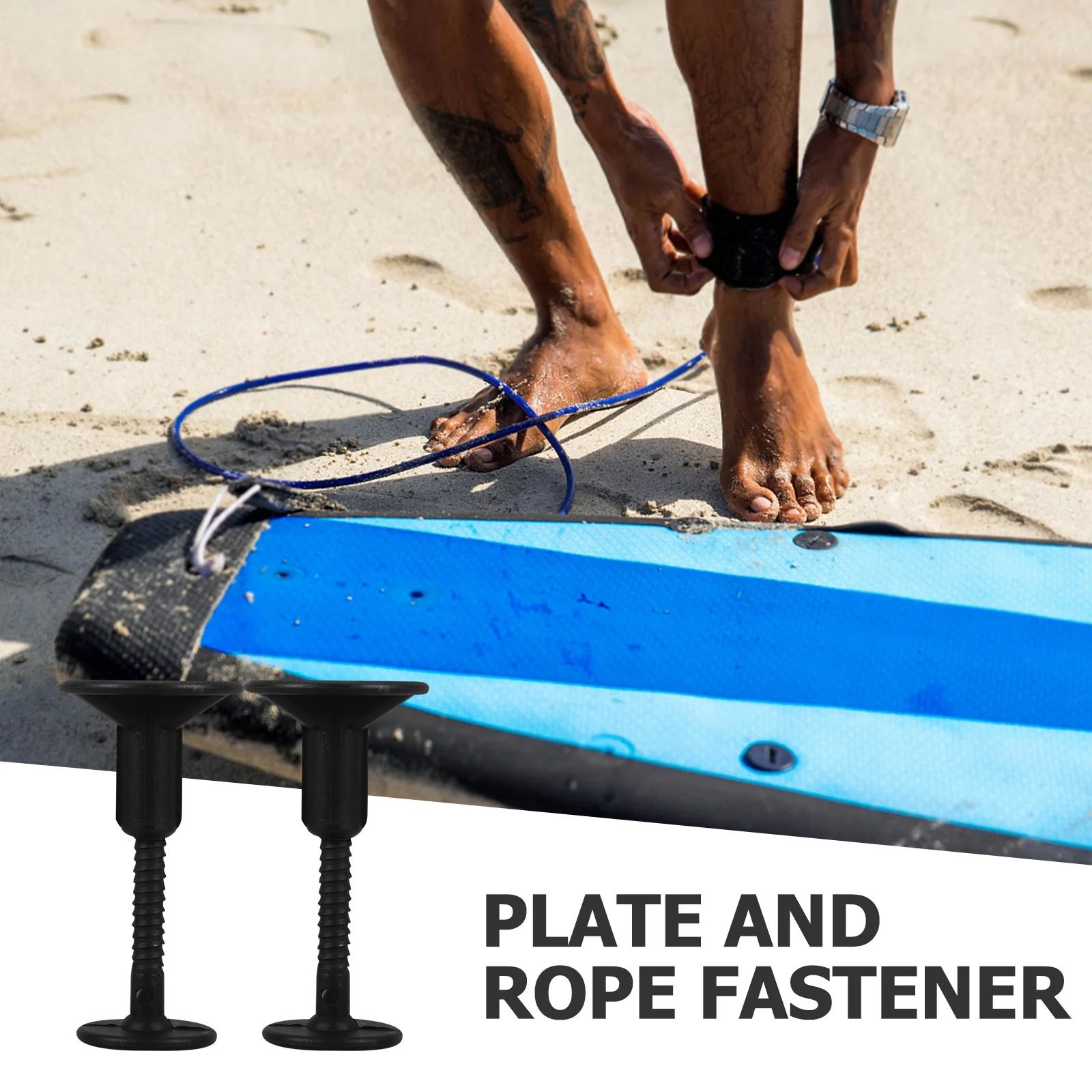 

4Pcs Canoeing Foot Buckle Surfboard Surf Leash Plug Durable ABS Practical Gift Foot Buckle Kayak Surf Leash Plug