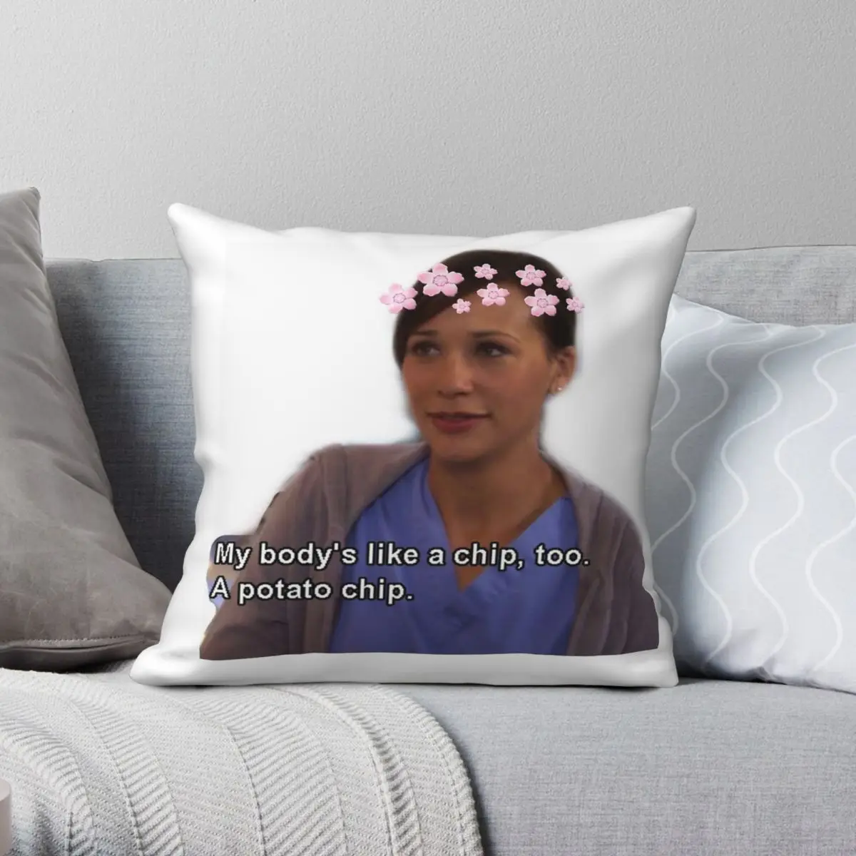 

Ann Perkins Parks And Recreation Pillowcase Polyester Linen Velvet Printed Zip Decorative Room Cushion Cover