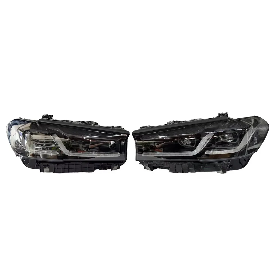 Suitable for 5 Series G30 LCI Black Shadow Color and Yellow White Switching DRL LED Headlights