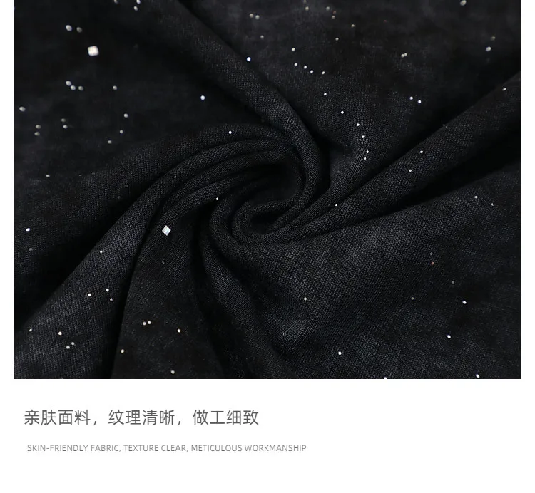 Summer New American Street Style Men's Apple Flocking  Rhinestone T-Shirt Loose Casual Round Neck Black Short Sleeve Tee