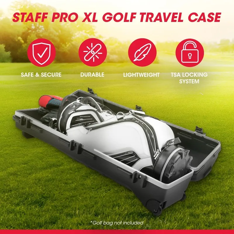 

SKB Durable ATA Standard Golf Travel Hard Case Rigid Shell Anti Crash Carry Box For Outdoor Golf Cart Bag Storage