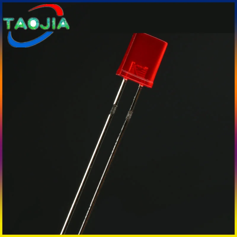 100 pcs 2x5x7 Rectangular LED Emitting Diode Lamp White Red Green Blue Yellow Orange Diffused Color Square DIY Indicator